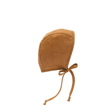 Briar Baby Linen Bonnet, Rust